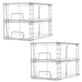Vtopmart four-pack front view showing clear drawers and organized storage benefit