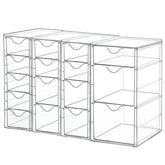 Vtopmart front view clear organizer showing tidy desktop storage benefit