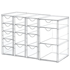 Vtopmart front view clear organizer showing tidy desktop storage benefit