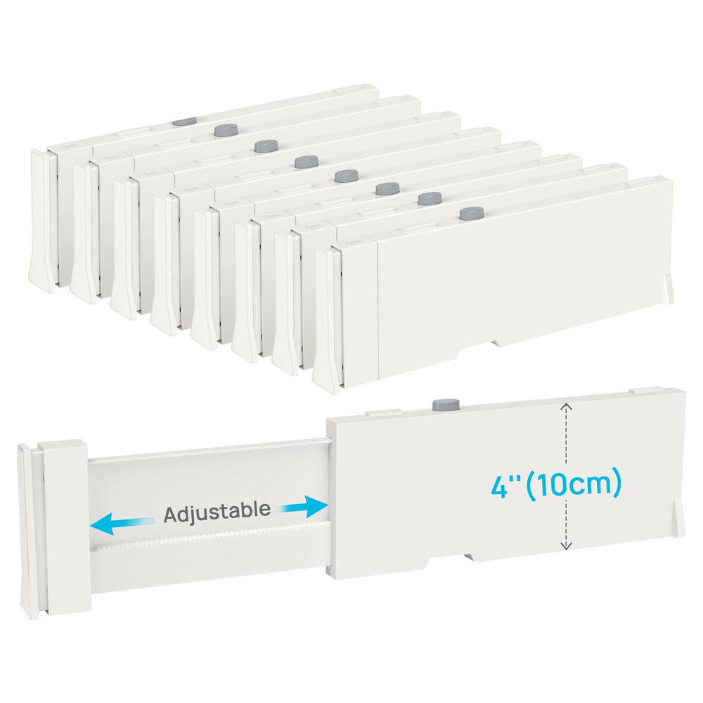 Vtopmart vista frontal del empaque que muestra kit de 8 separadores y beneficio orden