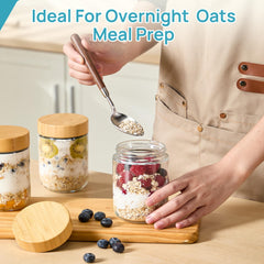 Frasco Vtopmart con overnight oats listo para llevar, práctico y sin fugas