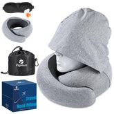 Vzpeun almohada con capucha frontal mostrando diseño envolvente y soporte cómodo