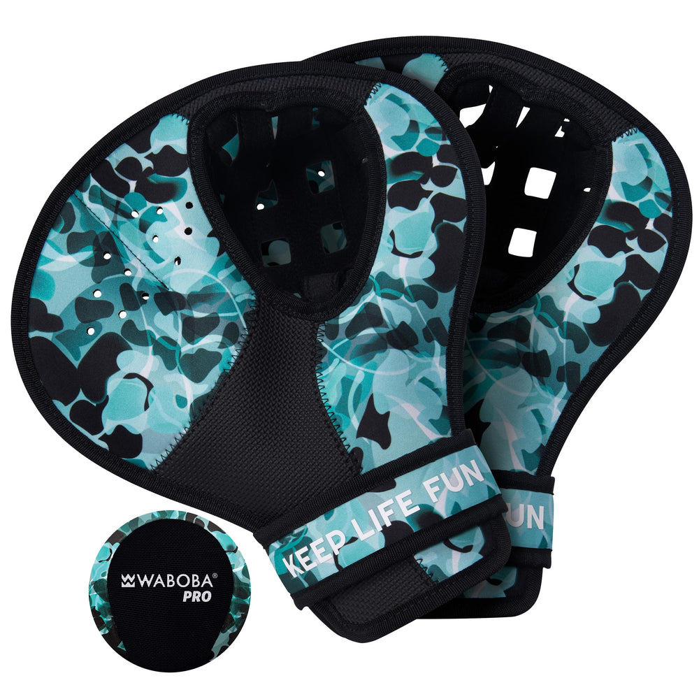 Waboba front packaging showing gloves and ball, ready to play