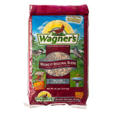 Wagner's frente del empaque 20 lb mostrando marca y mezcla, atrae aves