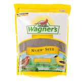 Wagner's front packaging showing 10-pound bag and brand appeal, draws finches