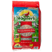 Wagner's front packaging showing 20‑pound bag and feeder appeal