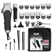 Wahl Chrome Pro frontal en funda mostrando kit completo y almacenamiento eficiente