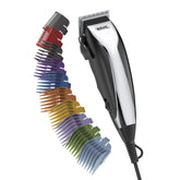 Wahl front view of corded clipper showing controls and sturdy housing for reliable handling