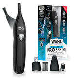 Wahl Pro Series front view showing compact trimmer and benefits of cordless grooming