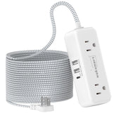 Waksmart vista frontal del alargador con 4 AC y 3 USB para múltiples conexiones
