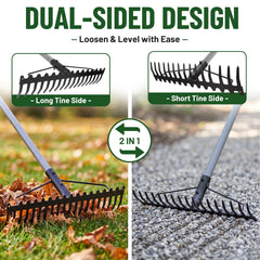 Walensee close-up of heat-treated tines showing strength and soil penetration benefit