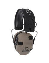 Walker's Razor Slim front view showing slim cups and secure fit for comfortable protection