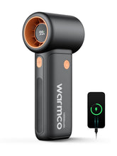 Warmco front view showing compact fan and strong airflow benefit