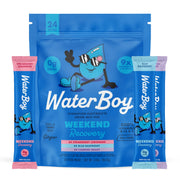 Waterboy front box variety pack showing 24-count and flavors for quick selection
