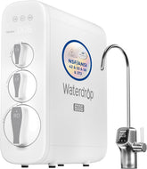 Waterdrop G3P600 front view showing compact tankless unit and port access benefits