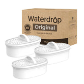 Waterdrop PF-01A front packaging showing product and compatibility benefits