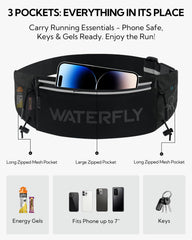WATERFLY bolsillos laterales con cremallera para geles y llaves seguros