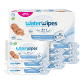 WaterWipes front packaging showing nine-pack convenience and purity benefit