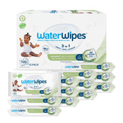 WaterWipes pack frontal con 12 paquetes, conveniencia para familias