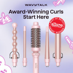 wavytalk cepillo térmico en primer plano con cerdas largas para crear volumen