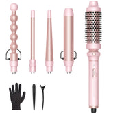 wavytalk set completo frontal mostrando todos los barriles y mango para versatilidad
