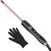wavytalk small curling iron front view showing compact wand and ergonomic handle for easy styling