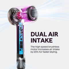 wavytalk concentrator nozzle attached for precise airflow and smooth, salon-style blowouts