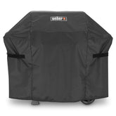 Weber front view of cover on Spirit grill showing full protection benefit