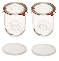 WECK frascos Tulip pack frontal diseño elegante y ahorro plástico