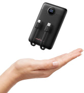 WeeFancy vista frontal del power bank mostrando diseño compacto y fácil transporte