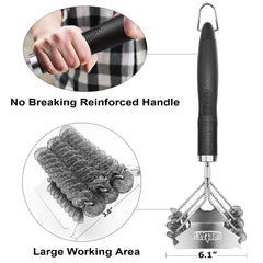 Weetiee detailed triple-helix head view, shows flexible reach into grate gaps