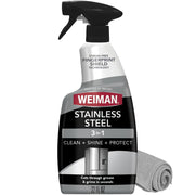 Weiman envase frontal mostrando spray y marca, limpieza eficaz