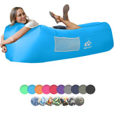 WEKAPO sofá inflable vista frontal con respaldo cómodo y fácil montaje