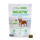 Nutramax Welactin frente del empaque mostrando 60 masticables, fácil identificación