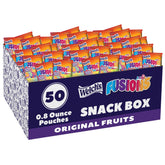 Welch's frente del empaque caja 50 ct mostrando variedad y conveniencia