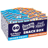 Welch's paquete frontal mostrando caja de 60 unidades y conveniencia