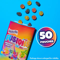 Welch's mano sosteniendo paquete en movimiento ideal para viajes
