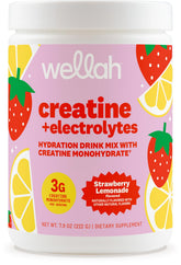 Wellah envase frontal mostrando 30 servicios y sabor limonada de fresa
