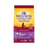 Wellness paquete frontal Age Advantage mostrando receta pavo y guisantes y beneficios