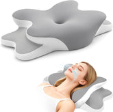 WENGTY front view of queen pillow showing ergonomic shape and immediate comfort