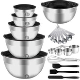 WEPSEN mixing bowl set front view showing complete kit and storage benefit