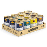 Weruva Baron’s Batch front packaging showing variety pack benefits