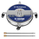 Westinghouse front view of surface cleaner showing durable stainless housing and wide cleaning path