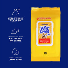 Close-up of Wet Ones wipe texture highlighting soft fibers for gentle cleaning benefit