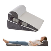 WGAKCED front view of 3-piece wedge pillow set showing modular pieces and cover — clear storage benefit