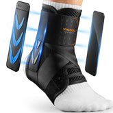 WHCOOL front view of slim ankle brace showing low-profile fit and comfort