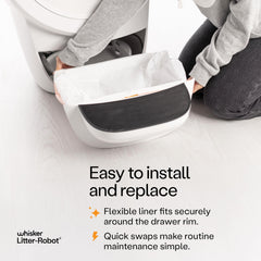 Whisker instalación de la funda en Litter-Robot para cambio rápido