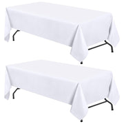 White Classic WEALUXE vista frontal del mantel en paquete, aspecto profesional