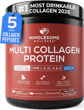 Wholesome Wellness front packaging showing premium collagen benefits