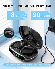 WHYKJTEK BX30 earhook close-up demonstrating secure fit and comfortable sport stability